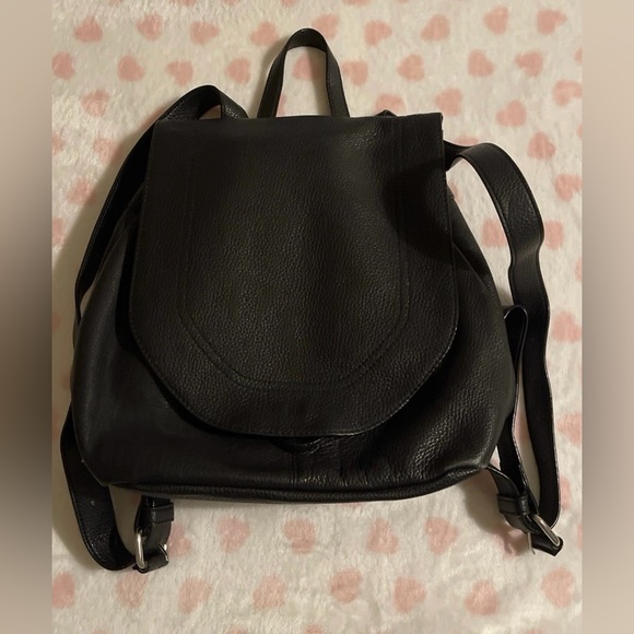 NWOT Sanctuary Black Leather Backpack - Picture 10 of 13